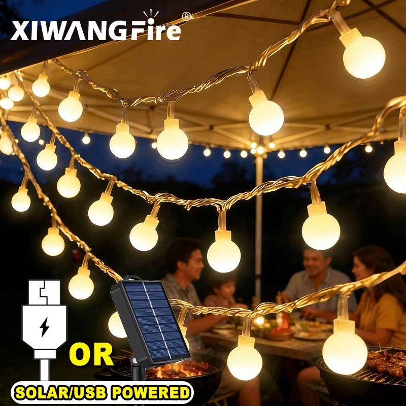Outdoor Lighting Decoration - 3-10M Güneş Enerjili/USB/Pil ile Çalışan Işık