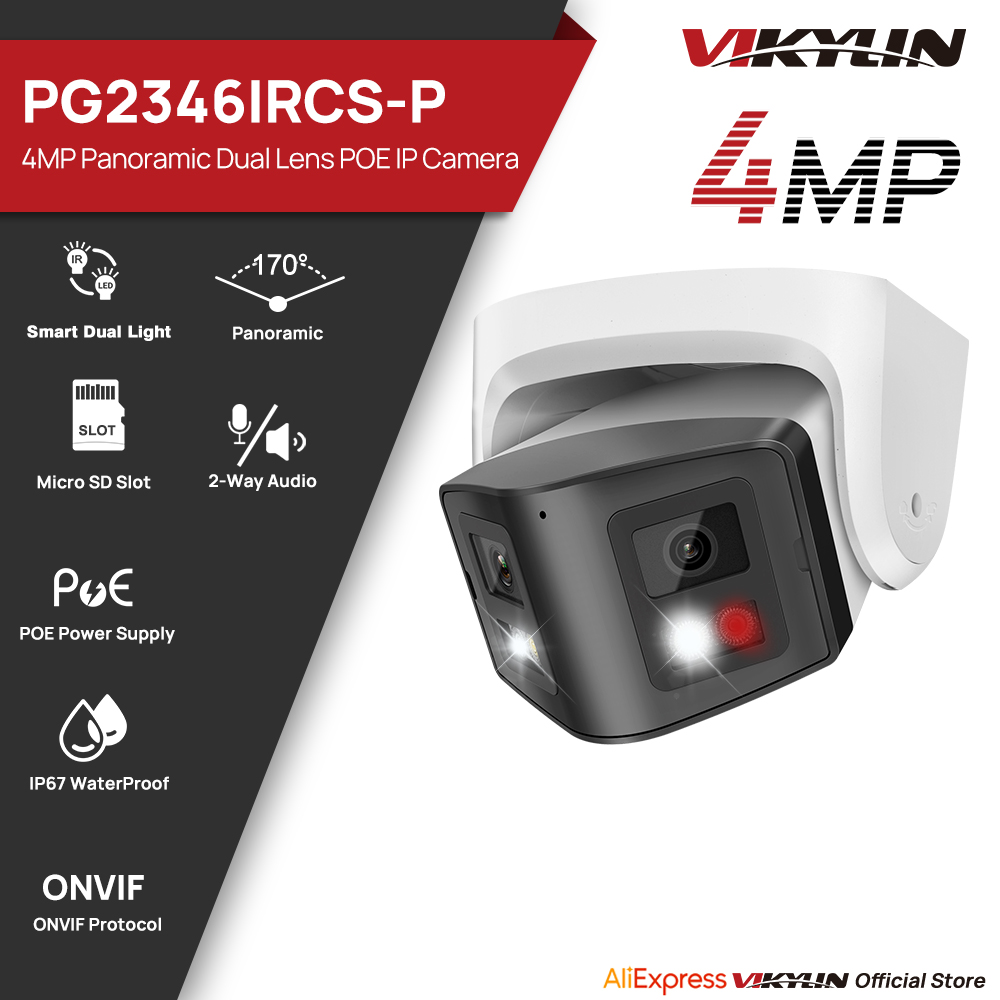 Outdoor Lighting Mains Powered - Vikylin 4MP Panoramik Akıllı Çift Işıklı