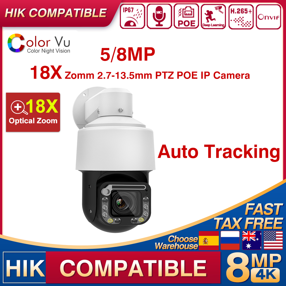 Outdoor Lighting Mains Powered - Hikvision Uyumlu 4K 8MP POE PTZ