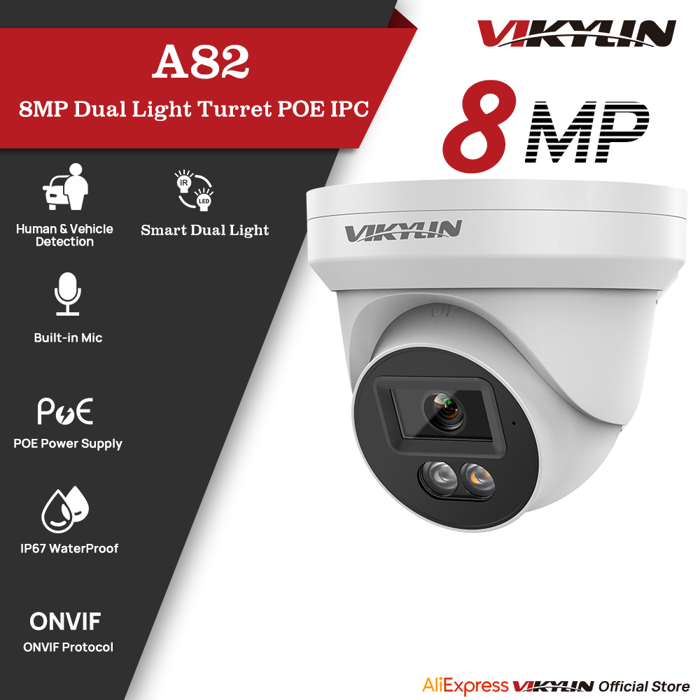 Outdoor Lighting Mains Powered - VIKYLIN 8MP IP Güvenlik Kamerası Poe