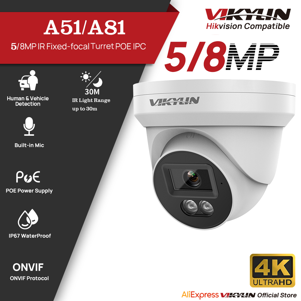 Outdoor Lighting Mains Powered - VIKYLIN 5/8MP HD IP Güvenlik Kamerası