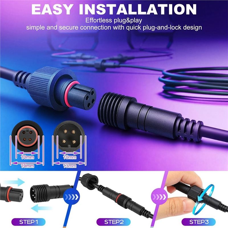 Outdoor Lighting Govee - [HOT!】 Su Geçirmez 4Pin Uzatma Kablosu