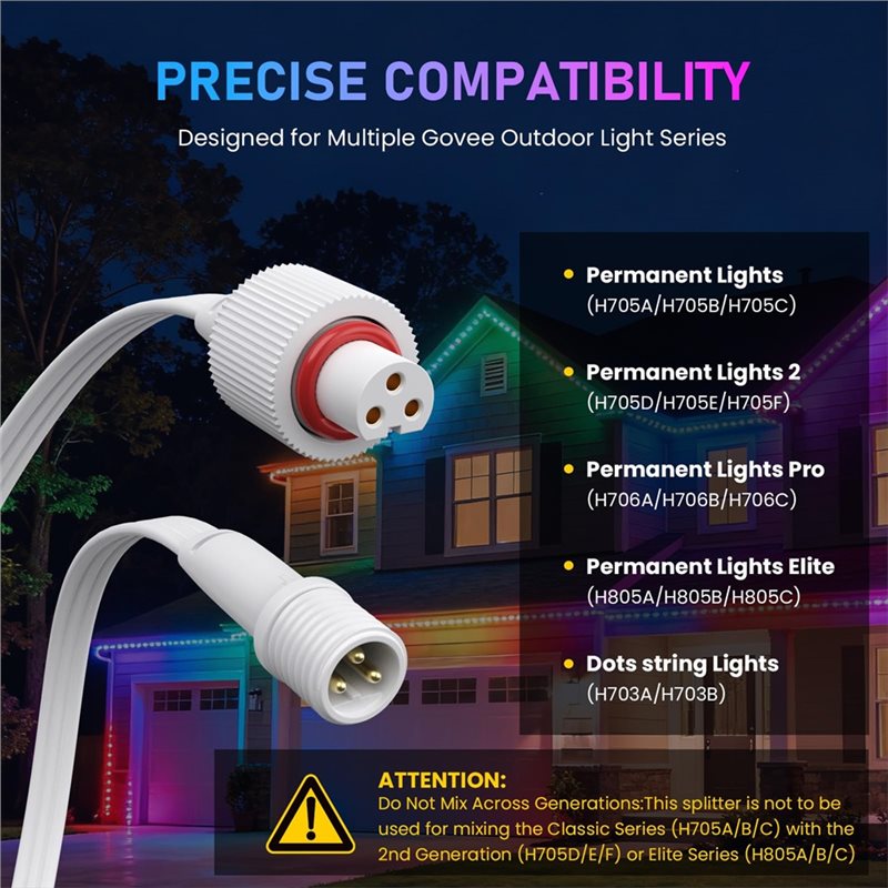 A93Z Y-Splitter Su Geçirmez 22 - Outdoor Lighting Govee incelemesi ve fiyatı
