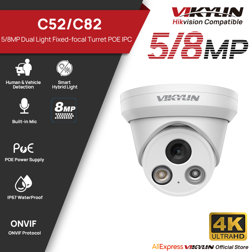 VIKYLIN 5/8MP 4K IP Kamera Çif - Outdoor Lighting Mains Powered incelemesi ve fiyatı