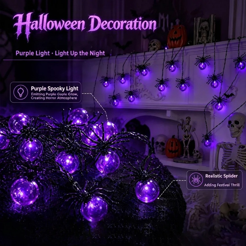 Pille Çalışan Örümcek LED Işık - Outdoor Lighting Decoration incelemesi ve fiyatı