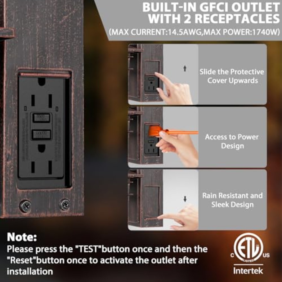 GFCI Prizli Dış Mekan Aydınlat - Outdoor Lighting Dusk To Dawn incelemesi ve fiyatı