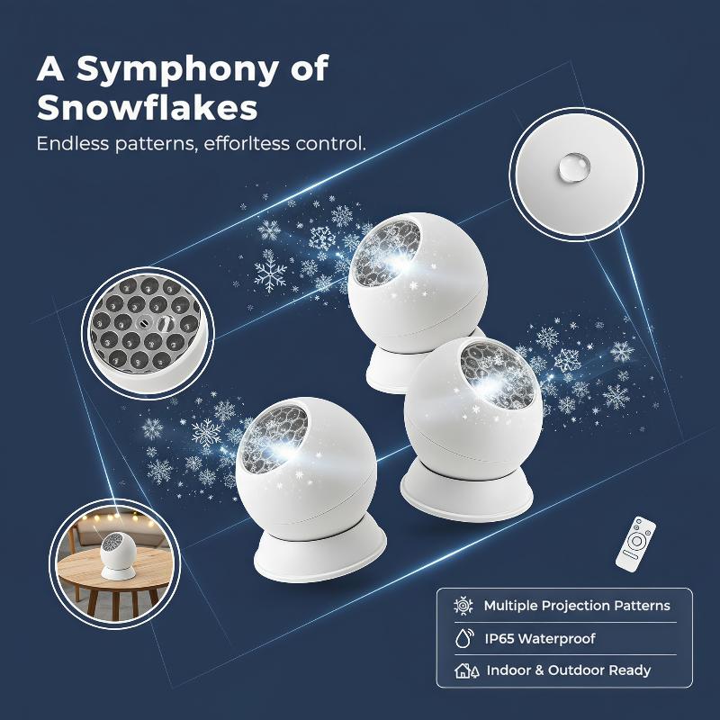 360 °   Dönen LED Kar Tanesi P - Outdoor Lighting Decoration incelemesi ve fiyatı