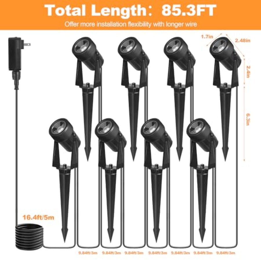 85.3FT LED Dış Mekan Peyzaj Sp - Outdoor Lighting Low Voltage incelemesi ve fiyatı